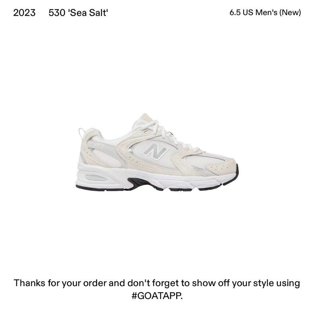 New balance 530 Sea Salt size 6.5Men, 8Women (runs .5 size large)